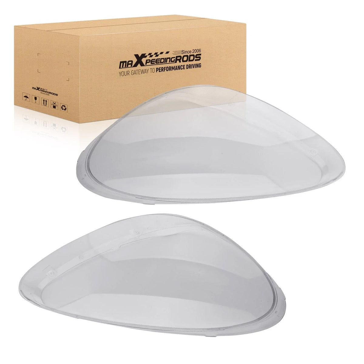 Clear Front Headlamp Lens Cover for Porsche Cayenne (2011–2014) Left+Right