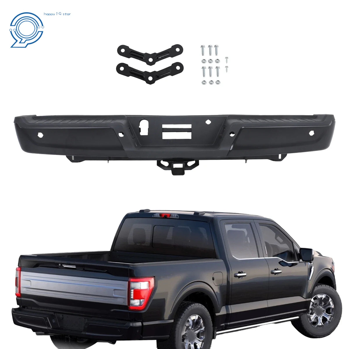 Complete Rear Bumper Assembly for Ford F-150 (2021–2023) with Sensor Holes