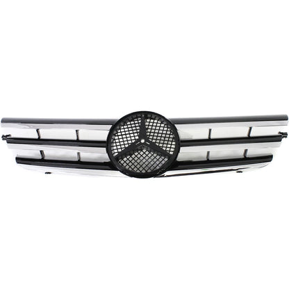 Grille for Mercedes C-Class Coupe (2002–2003) Black Chrome Molding