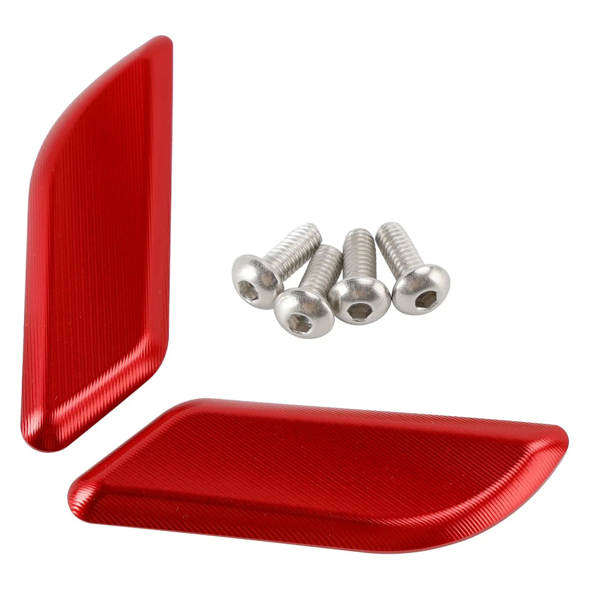 Mirror Block Off Plates - Red Billet for Ducati 959 1299 Panigale 2015-2019