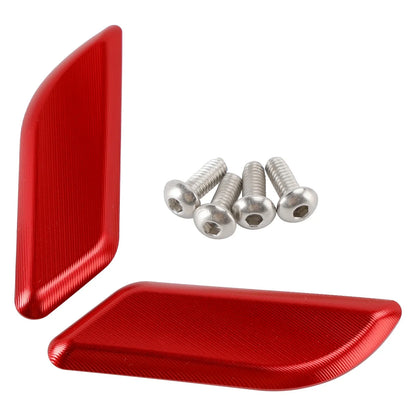 Mirror Block Off Plates - Red Billet for Ducati 959 1299 Panigale 2015-2019