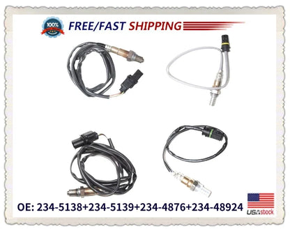 Set of 4 Oxygen Sensors for BMW 335i (2007–2010) Upstream/Downstream