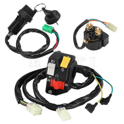 Starter Relay and Handlebar Ignition Key Switch for Honda TRX450ER 2006-2014