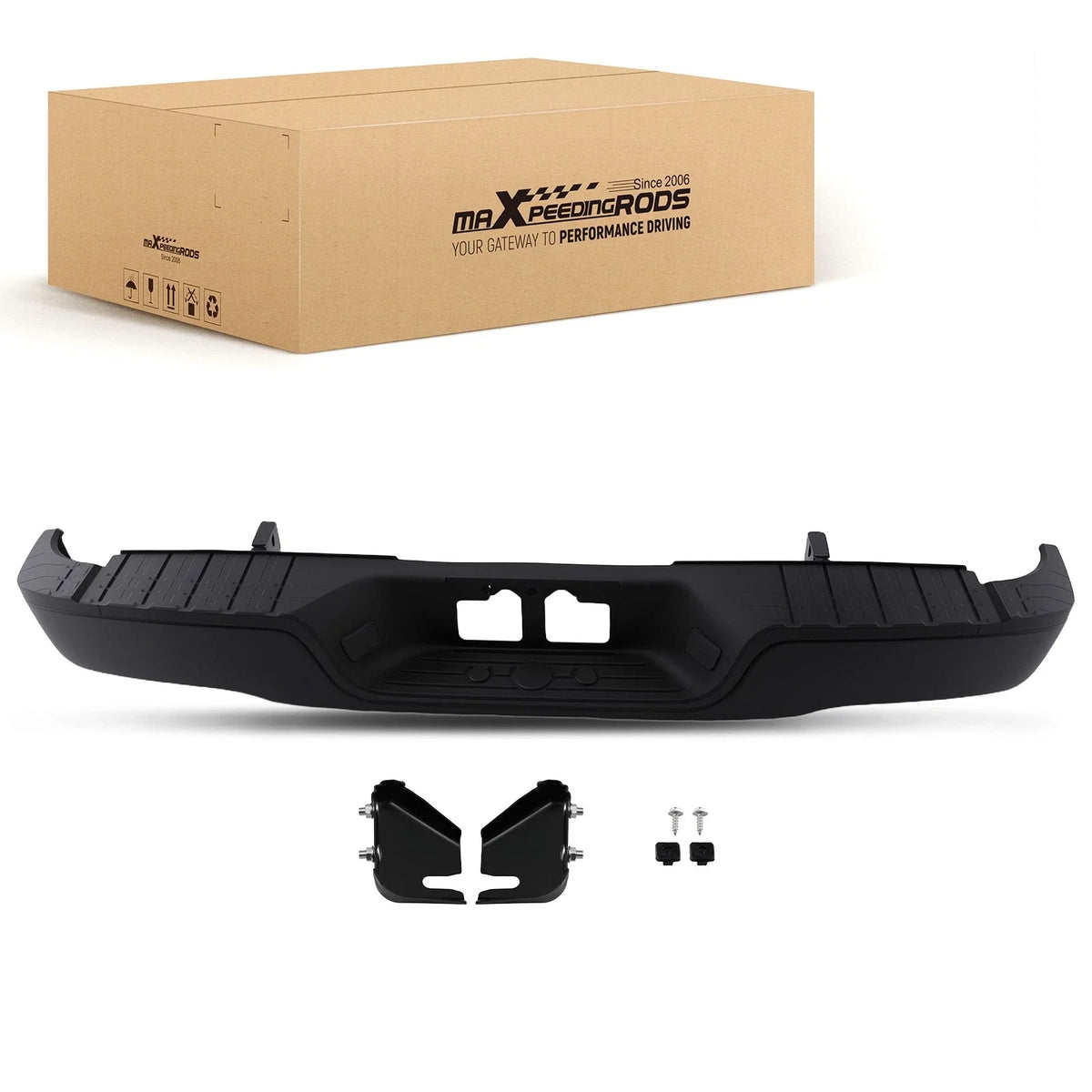 Black Steel Rear Bumper for Toyota Tundra (2007–2013)