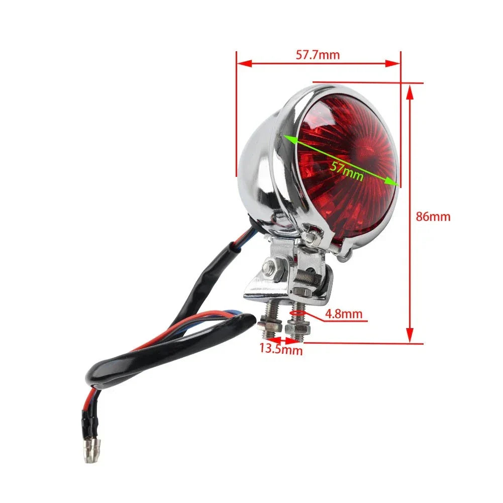 Rear Brake Tail Light LED for Black Cafe Racer Bobber Chopper