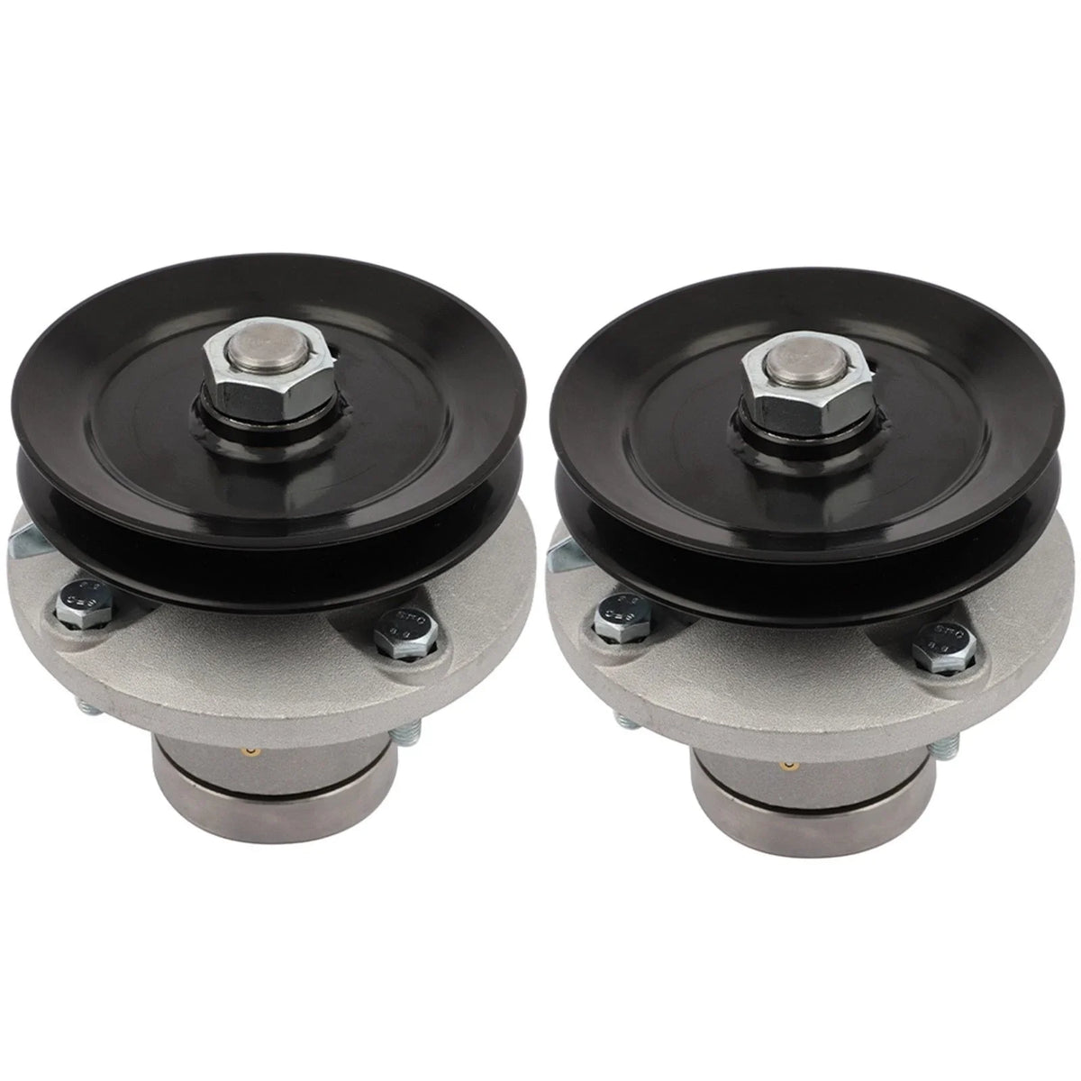 2 Spindle Assembly for John Deere 38" Deck (AM108925) w/ Pulley & Grease Zerk