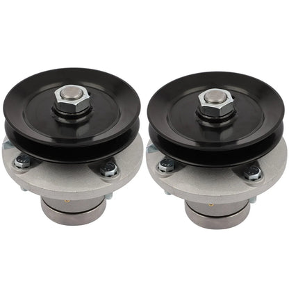 2 Spindle Assembly for John Deere 38" Deck (AM108925) w/ Pulley & Grease Zerk