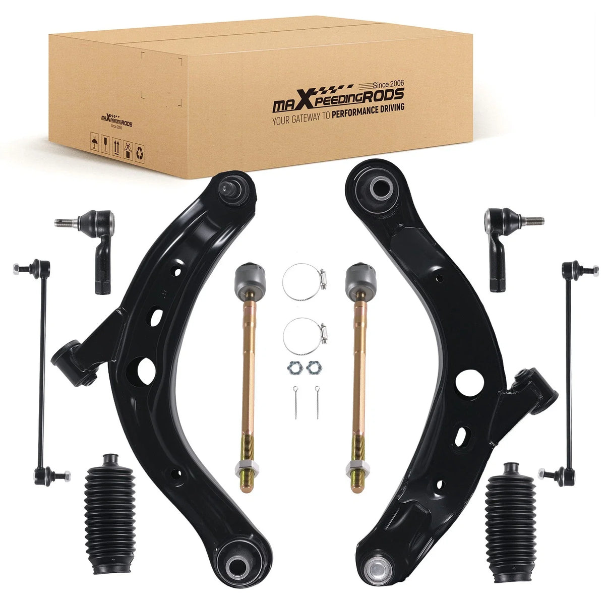 10PC Front Lower Control Arm Ball Joint Sway Bar Link for Mazda MPV (2001–2006)