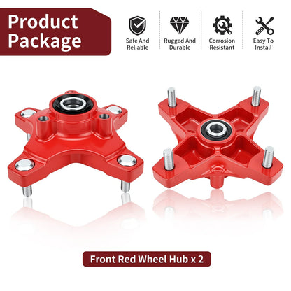 Set of 2 Front Red Hubs 44615-HN6-A20 for Honda TRX250X 2009-2020