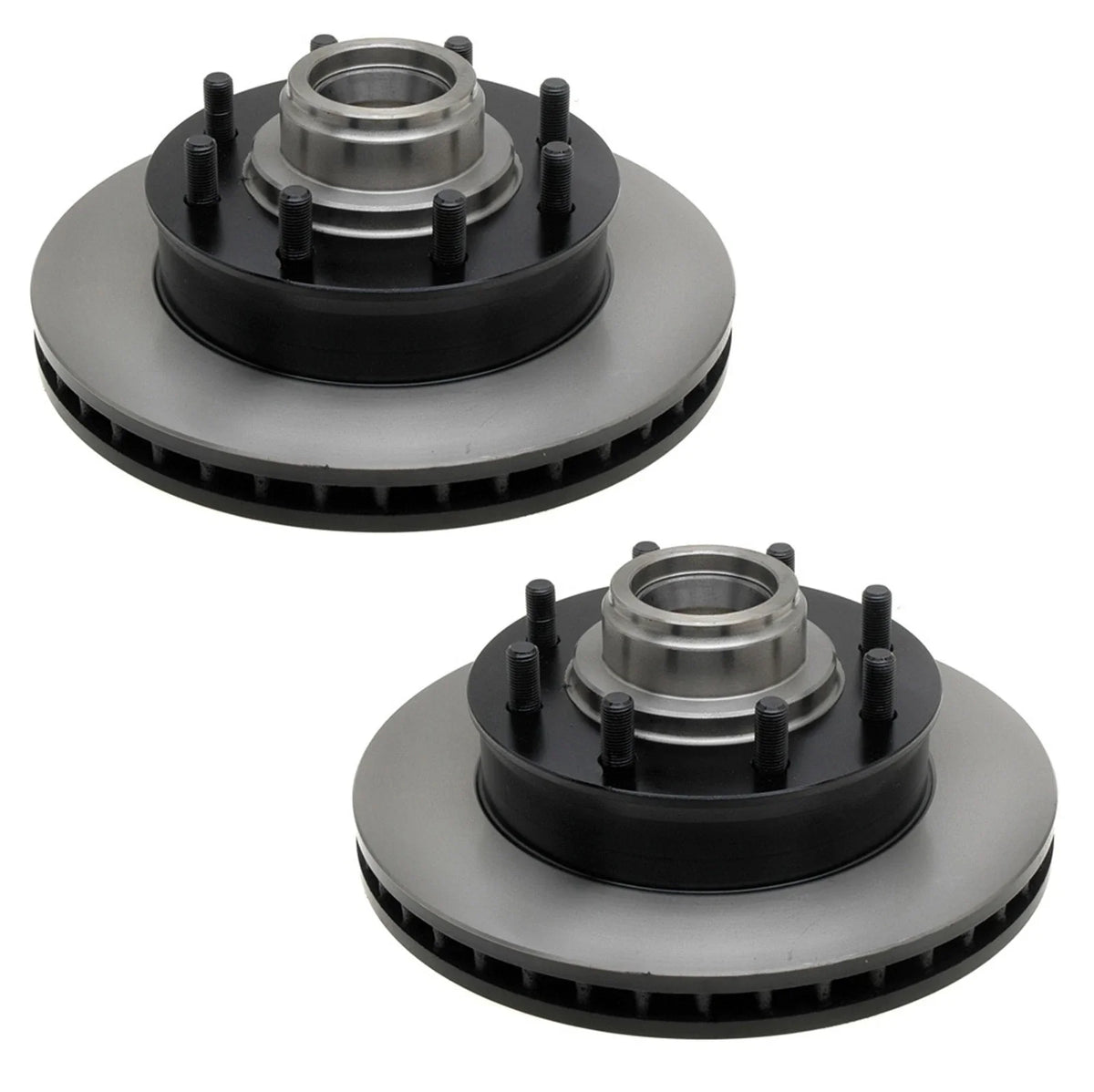 Set of 2 Front Disc Brake Rotors & Hubs for Chevy GMC C3500 (1999–2007)