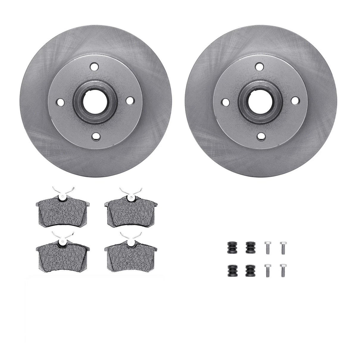 2X Disc Brake Rotor and Pad Kit WFWH1-74038 for VW