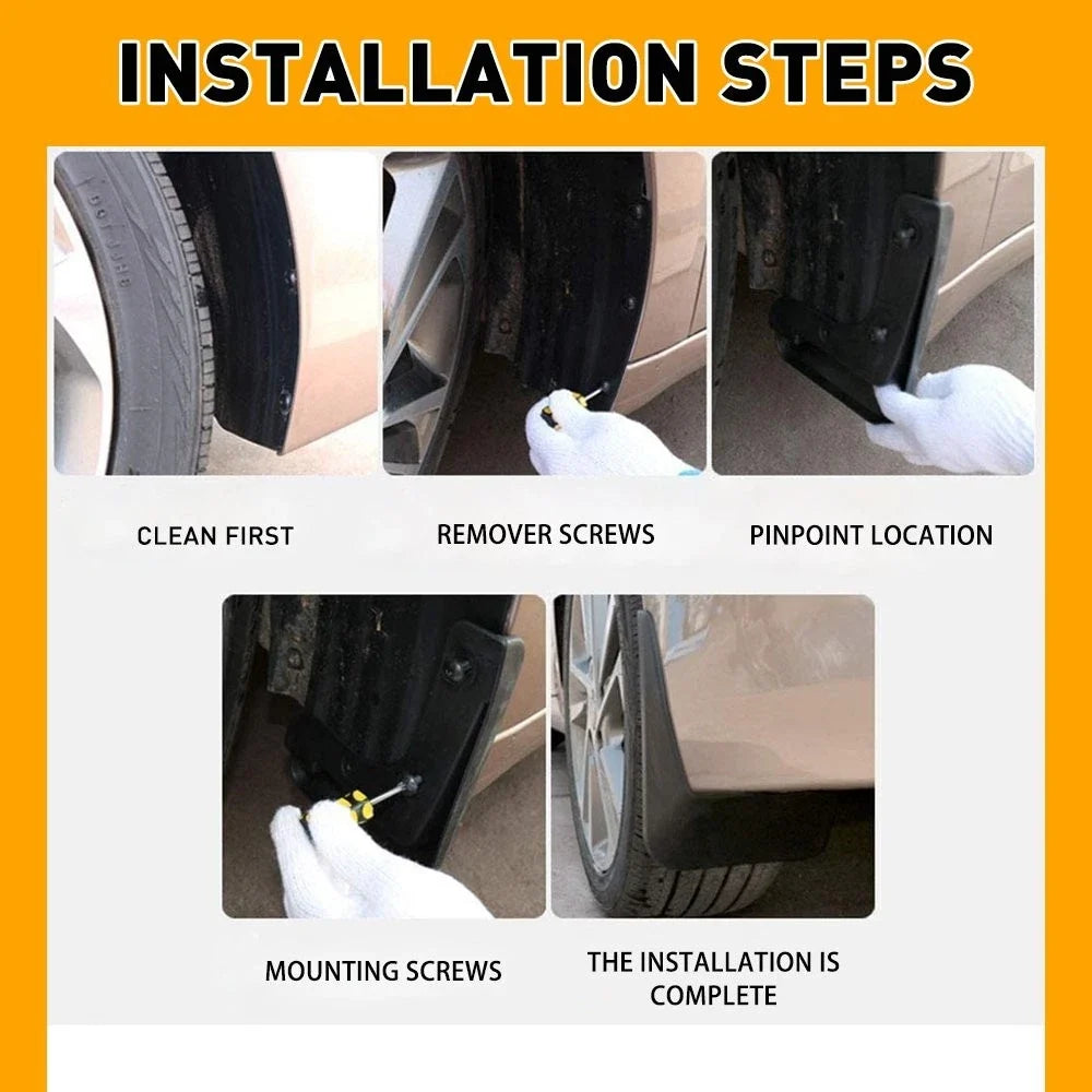 Mud Flaps for Universal Fit - Front & Rear Splash Guards