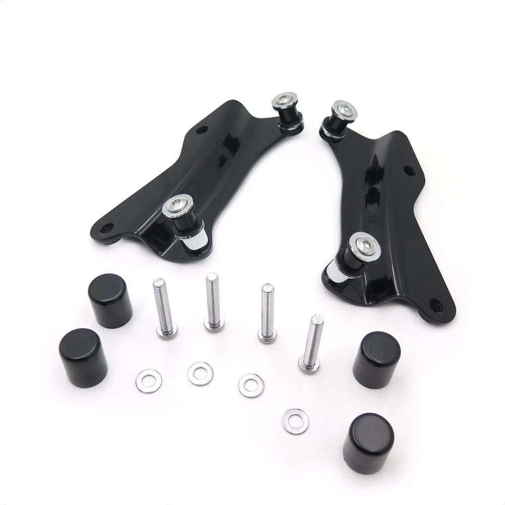 4-Point Docking Kit w/ Covers for Harley Touring (2014-2019) - Gloss Black
