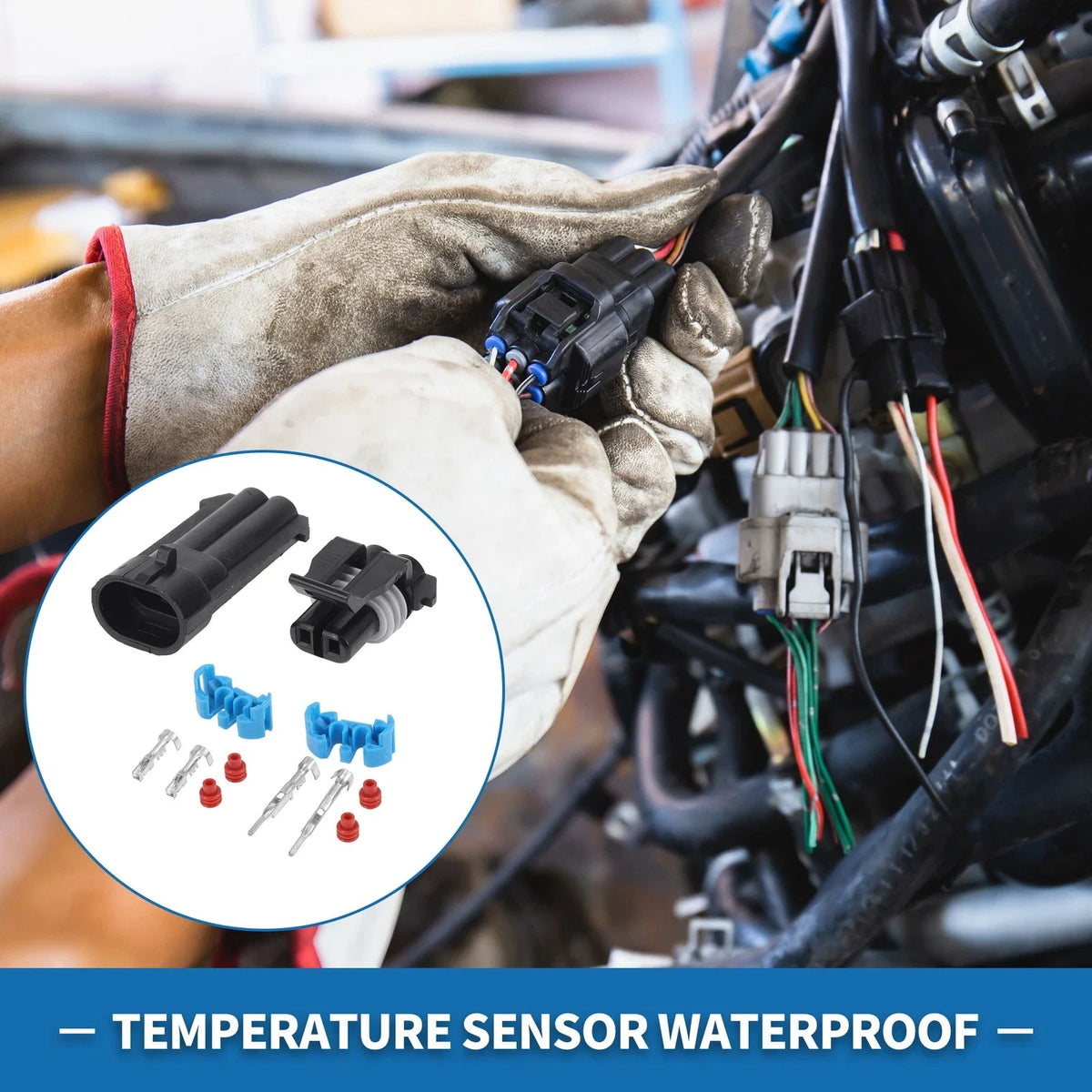 2 Pin Temperature Sensor Waterproof Connector for Chevy (No. 12162000)