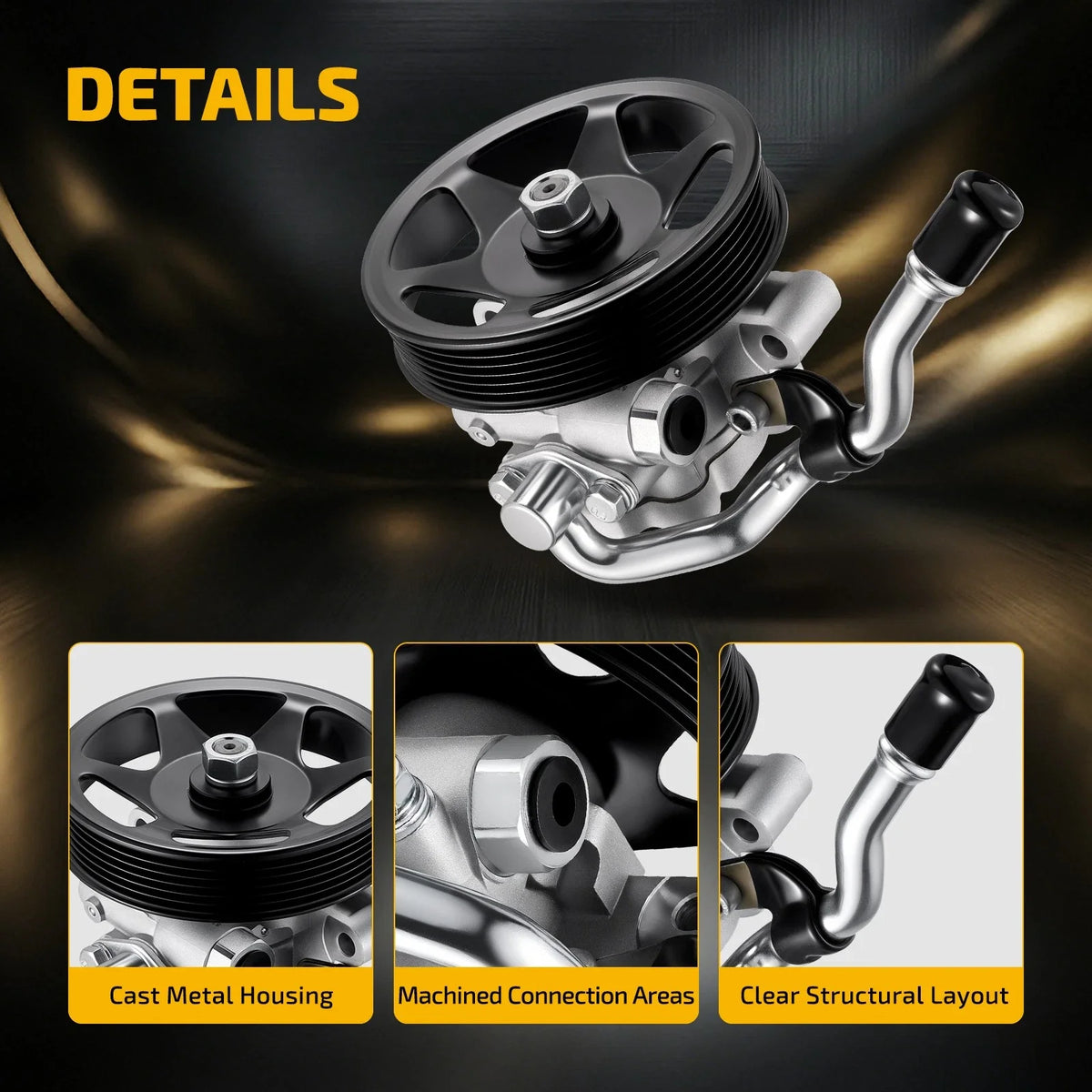 Power Steering Pump w/Pulley for Mazda Tribute Ford Escape Mercury Mariner (2001–2007)