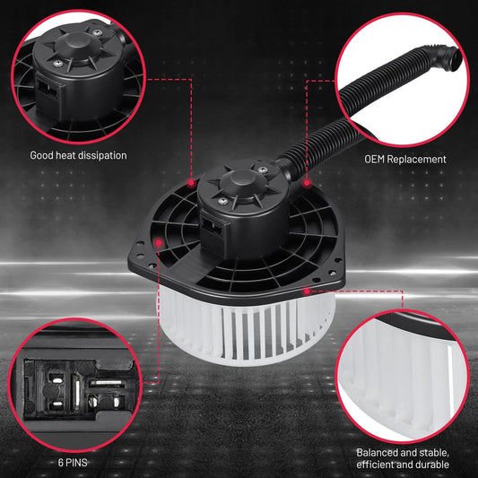 Heater Blower Motor w/ Fan Cage for Subaru Baja (2003–2006), Outback (2001–2004)
