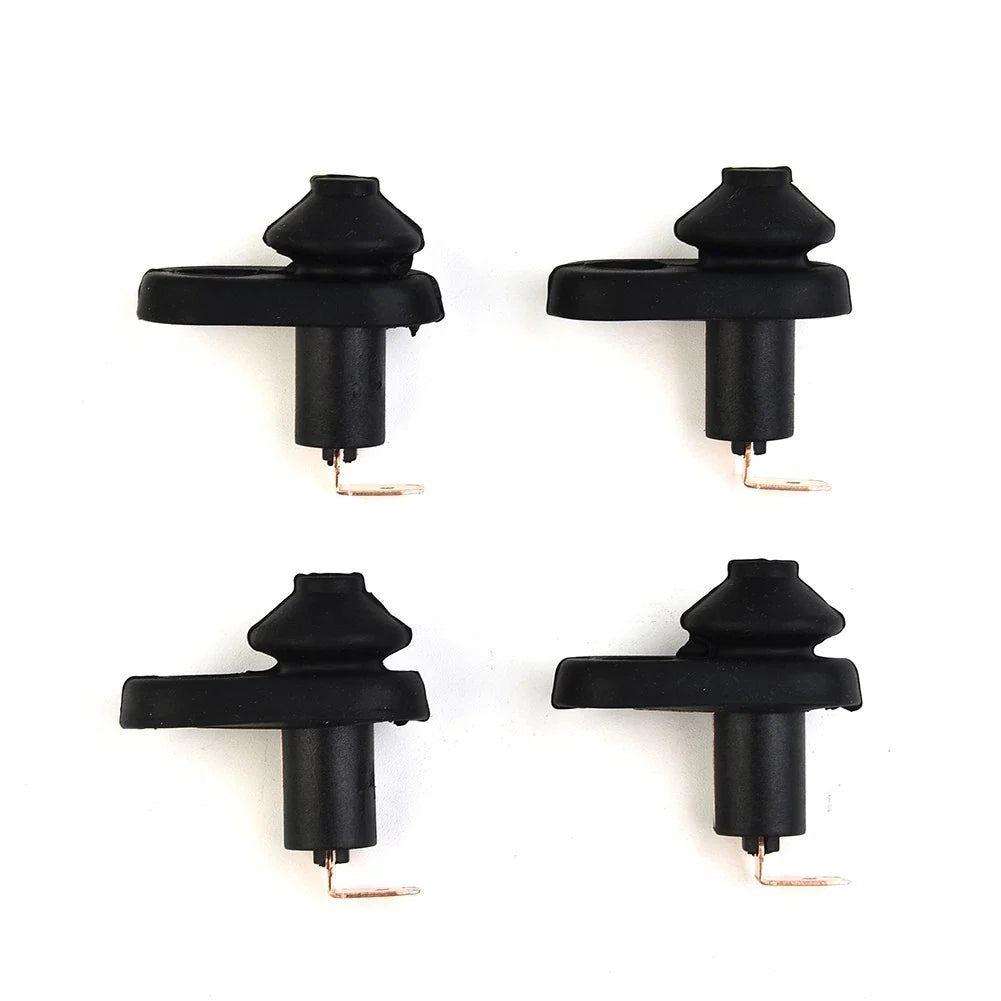 Interior Door Light Switch Button Set of 4 (Metal, Plastic)