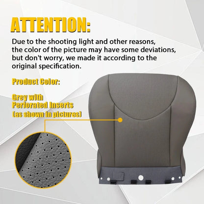 Perforated Gray Leather Bottom Seat Cover for 2006-2012 RAV4