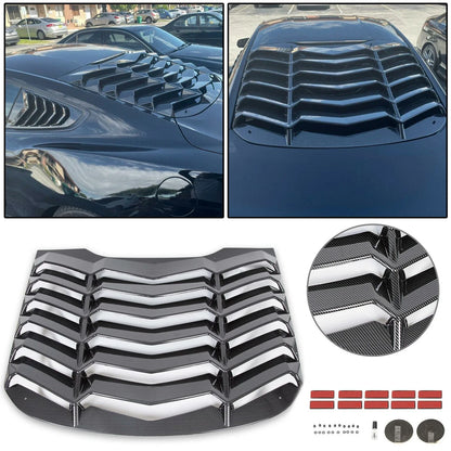 Rear Louver Cover Sun Shade in Carbon Fiber for Ford Mustang 2015–2023