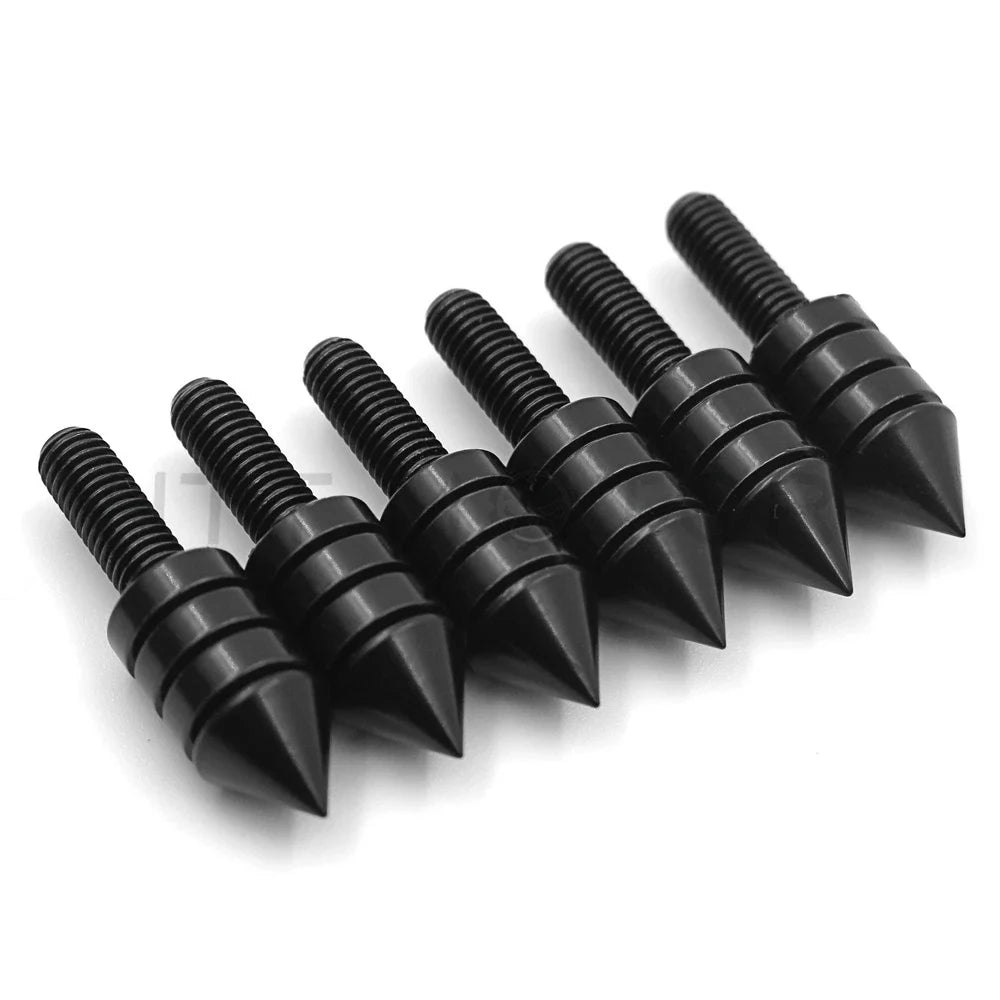 Black Spike Bolts for Motorcycle Fairings, Windscreen & License Plate