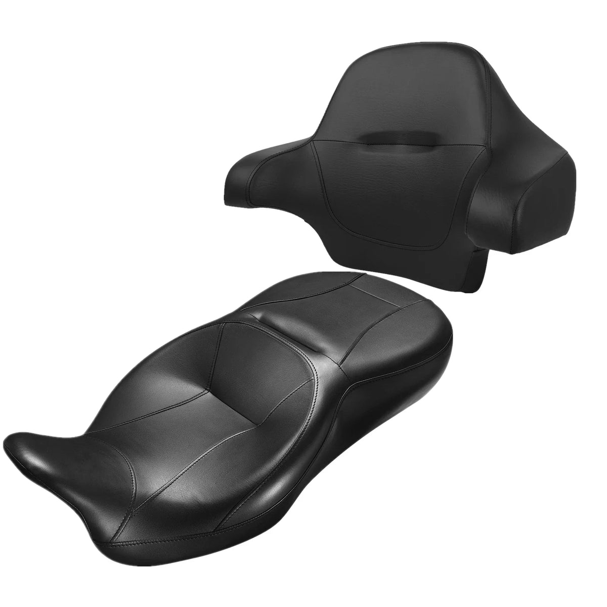 Passenger Seat Pad & Backrest for Harley Touring Road Glide 2014-2023