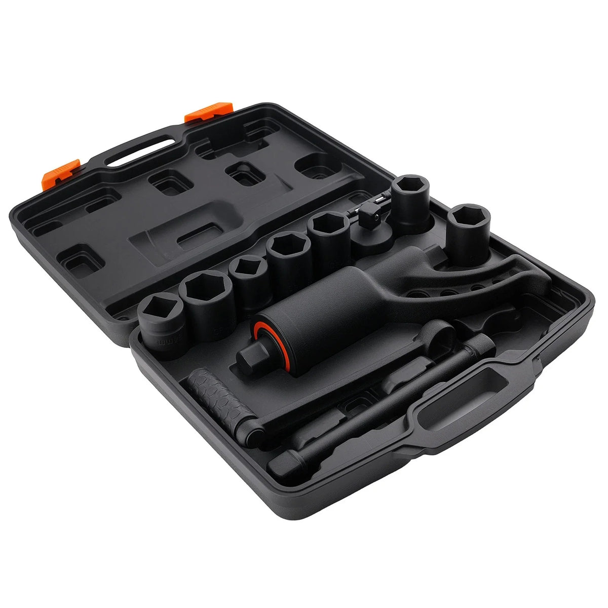 Torque Wrench Set with 7 Heavy Duty Sockets and 1:64 Square Drive