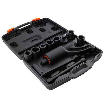 Torque Wrench Set with 7 Heavy Duty Sockets and 1:64 Square Drive