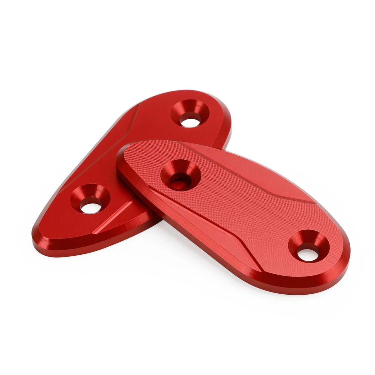 Red Block Off Plates for Mirror Delete on Honda CBR1000RR 2008-2023