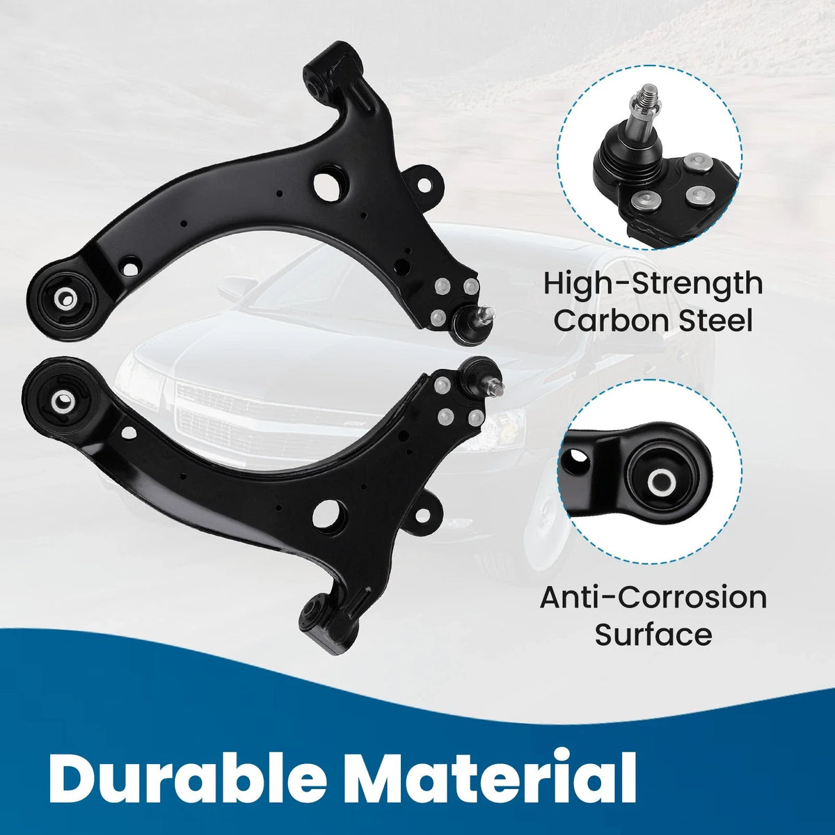 10x Suspension Kit - Front Control Arms & Tie Rods for Impala 2000-2013