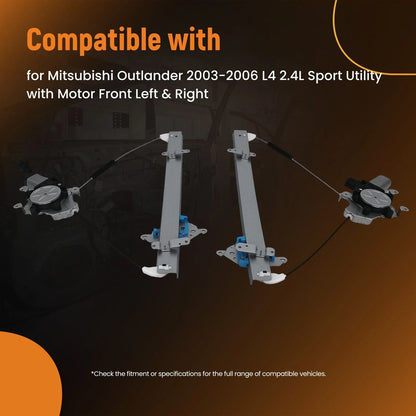 Window Regulators Set of 2 for Mitsubishi Outlander (2003–2006) 751-986