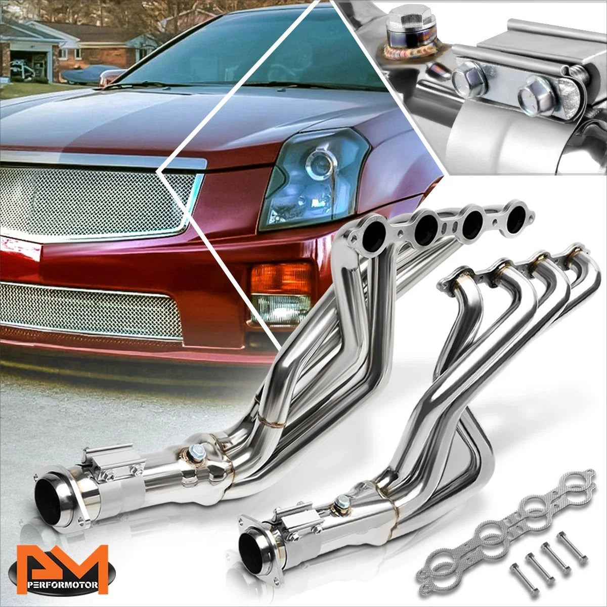 4-1 Stainless Steel Exhaust Header Manifold for Cadillac CTS-V 2004-2007