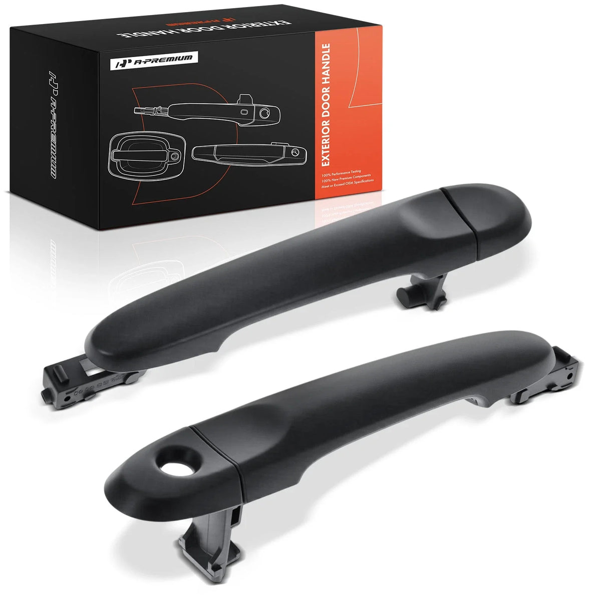 2X Front Black Exterior Door Handle for Nissan Versa (2012–2019)