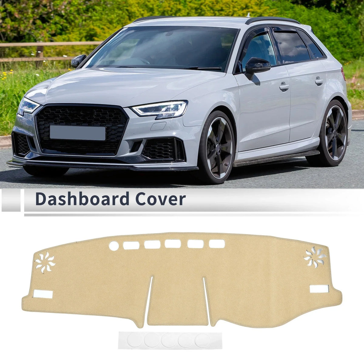 Dashboard Cover Mat for Toyota RAV4 (2020–2024) - Sun Protector Pad Beige