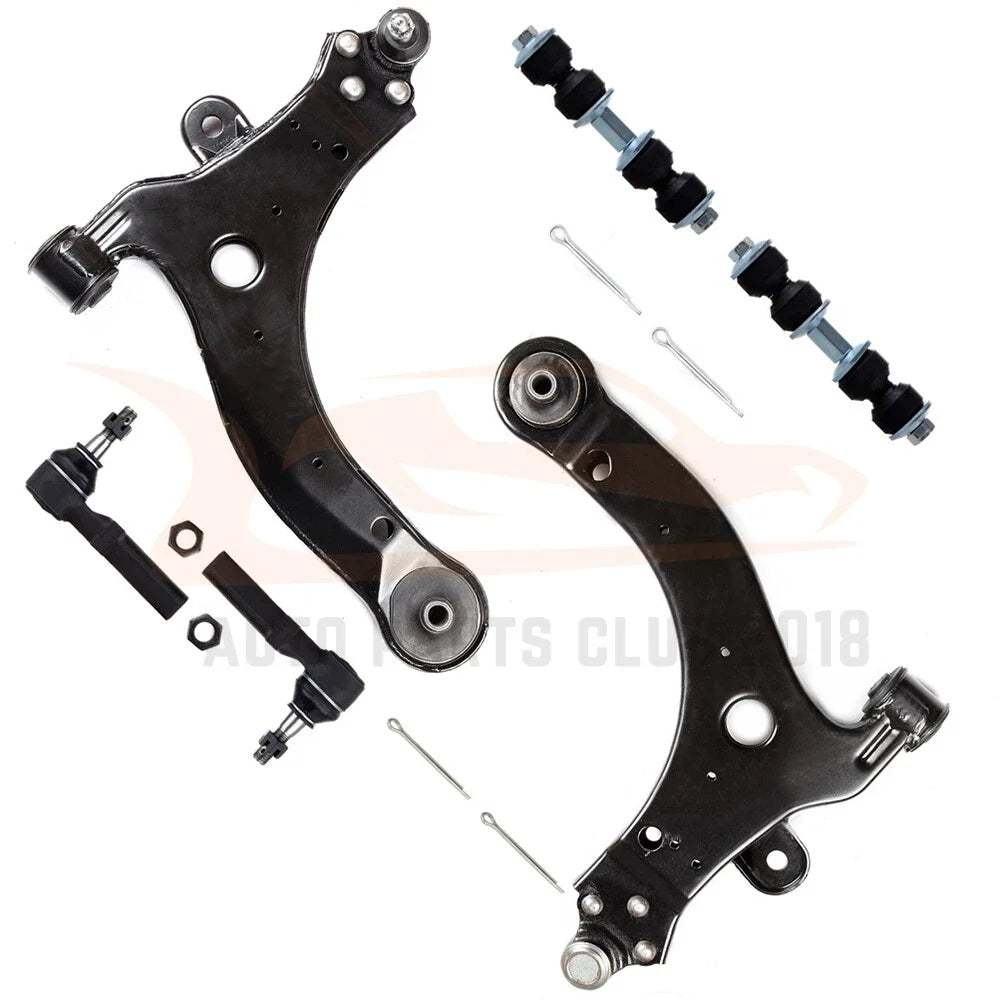 Set of 6 Front Lower Control Arms & Tie Rods for Chevrolet Impala (2000–2013)