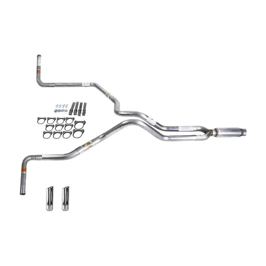 Dual Exhaust 2.5" MA Pipe Glass Pack Muffler for Ram (1994–2001)