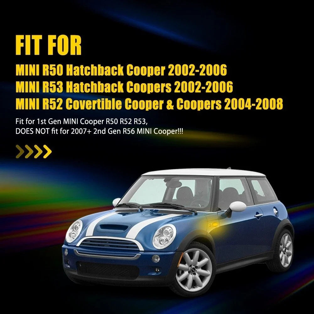 Pair Front LED Side Marker Lights for MINI Cooper R50 R52 R53 (2002–2008) ED