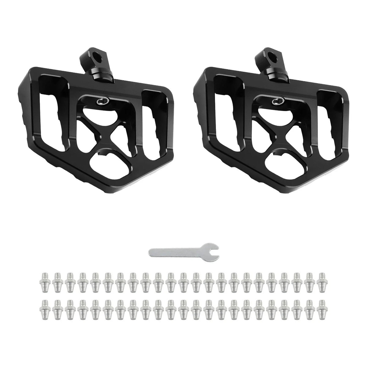 Aluminum Foot Pegs MX Style Wide Black for Harley Touring (2014-2023)