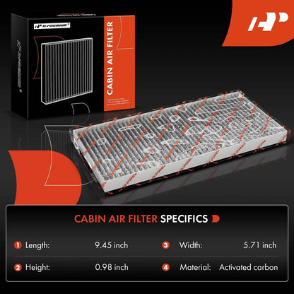 2X Cabin Air Filter with Activated Carbon for Nissan Quest 2004-2010