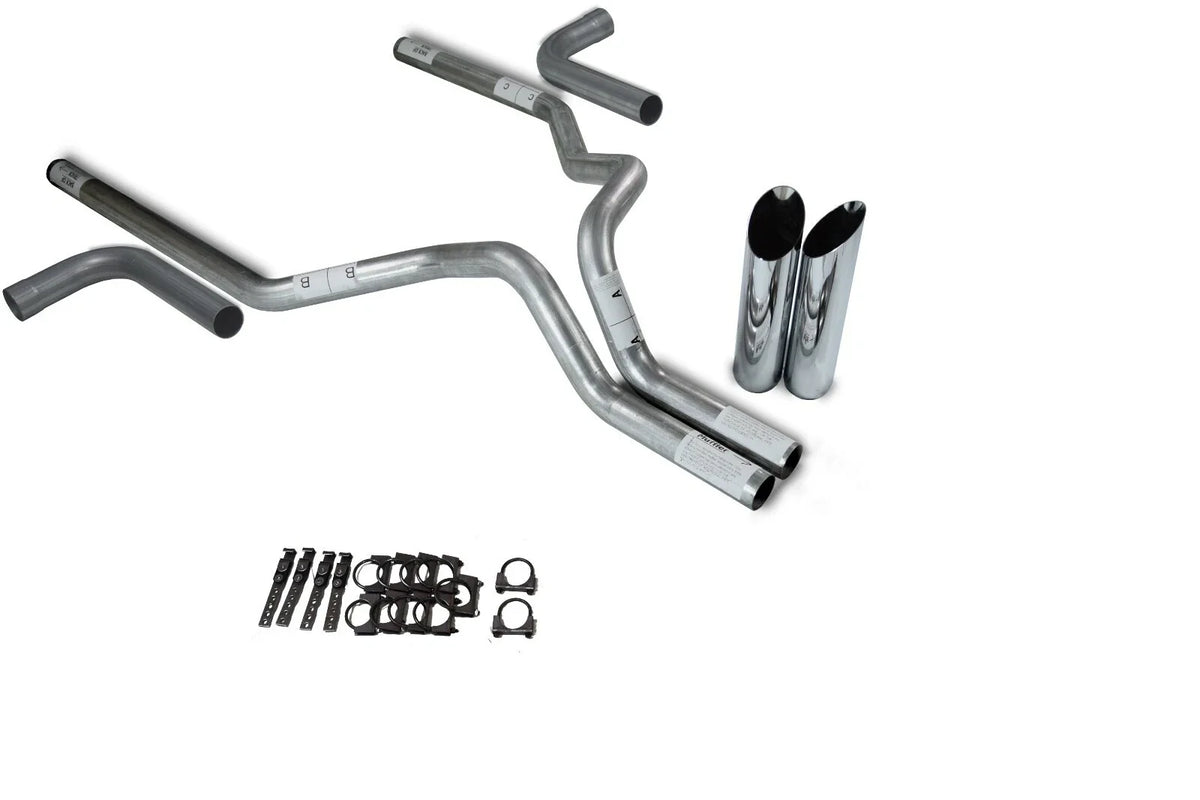 3" Dual Exhaust Kit for Dodge Ram 1500 (2009–2018) - Side Exit, No Muffler