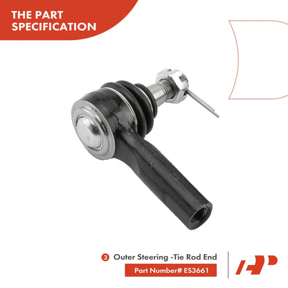 6X Control Arms & Tie Rod Ends for Nissan Frontier Xterra 2005-2019