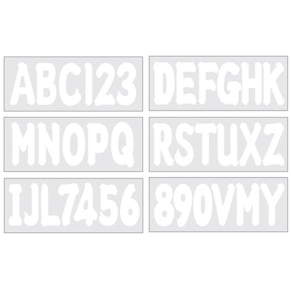 Decals for Boat Registration: A-Z & 0-9 Number Set