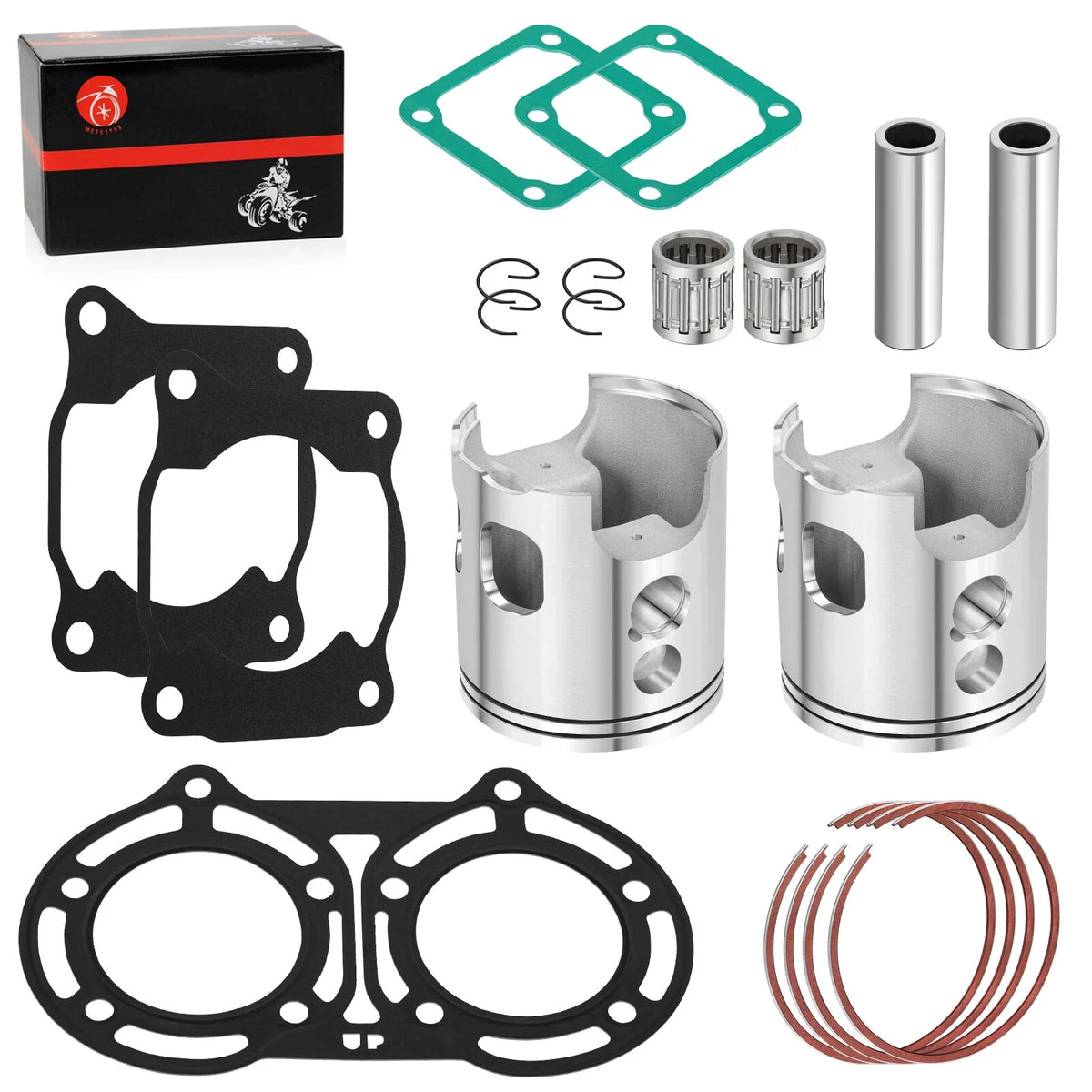Piston Set 64.50mm, Bearings & Gaskets for Yamaha Banshee 350 (86-06)