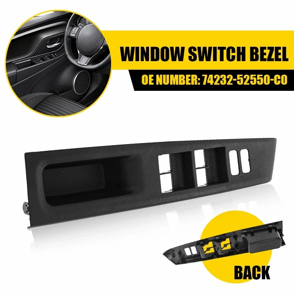 Front Left Bezel Trim for Master Power Window Switch - Toyota Yaris 2012-2014