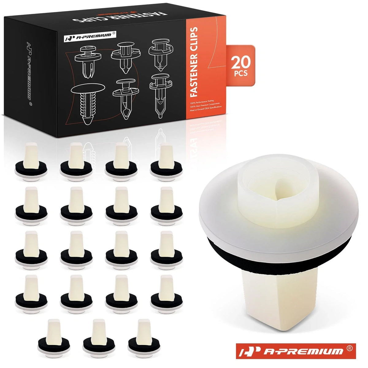 20x Nylon Bumper Grommet Retainers with Sealer Clips for Nissan