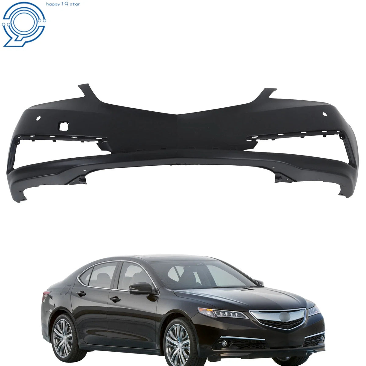 Primed Front Bumper Cover W/ Sensor Holes for 2015-2017 Acura TLX