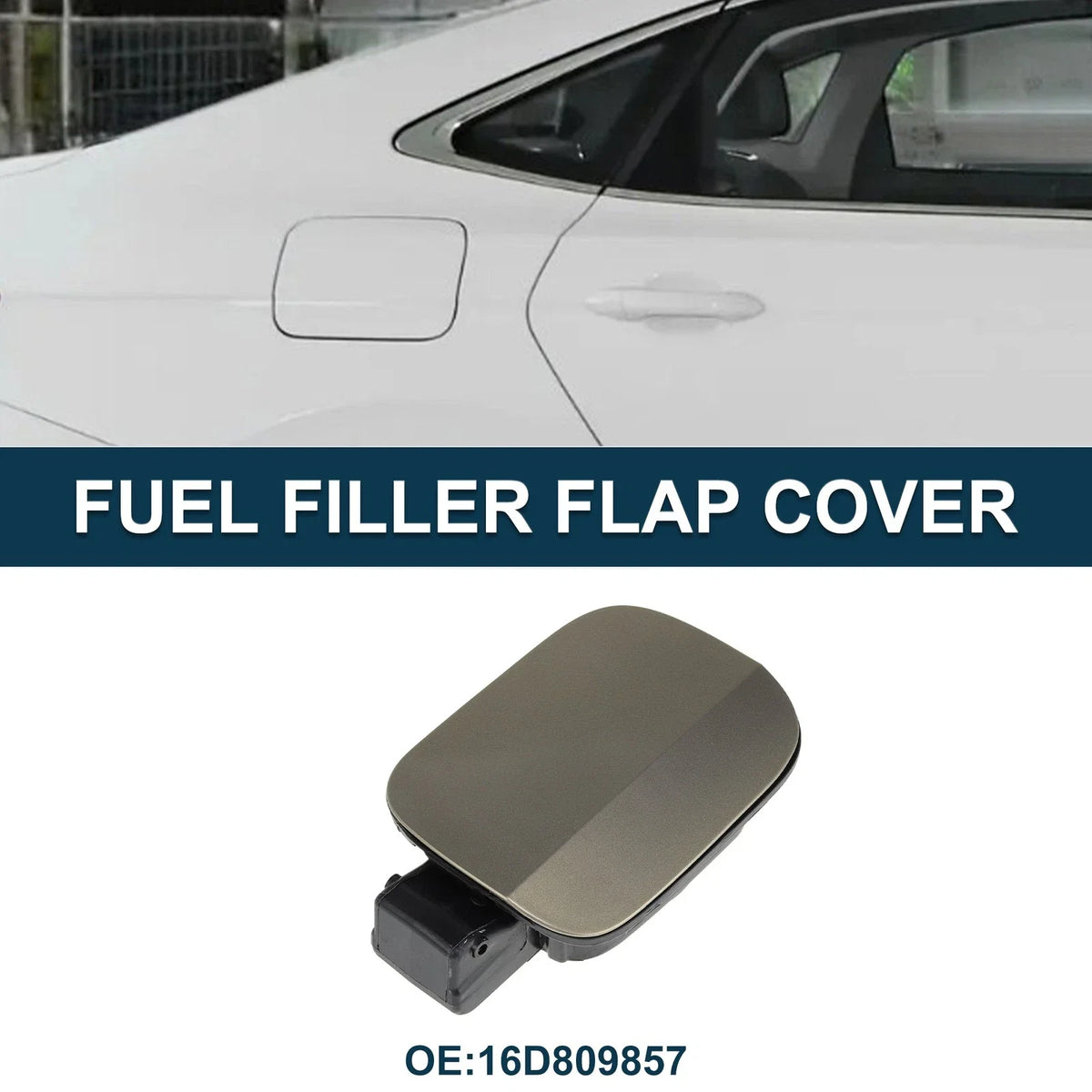 Fuel Tank Door Cap for Volkswagen Jetta (2012–2018) Gold Tone