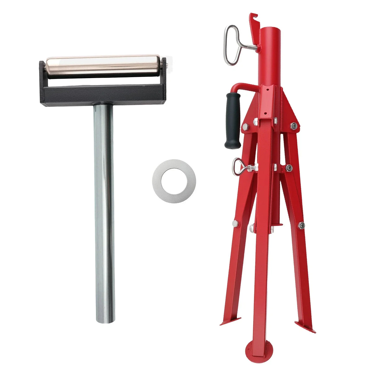 Adjustable Roller Stand Jack 2500lbs for Universal Use (27.6-52in Height)
