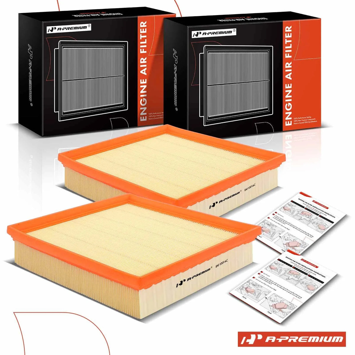 2X Engine Air Filter for Chevy Impala (2006–2011) Buick LaCrosse (2006–2011)