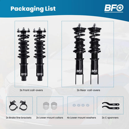 Adjustable Coilovers for Honda Civic (1992-2000) & Acura Integra (1994-2001)