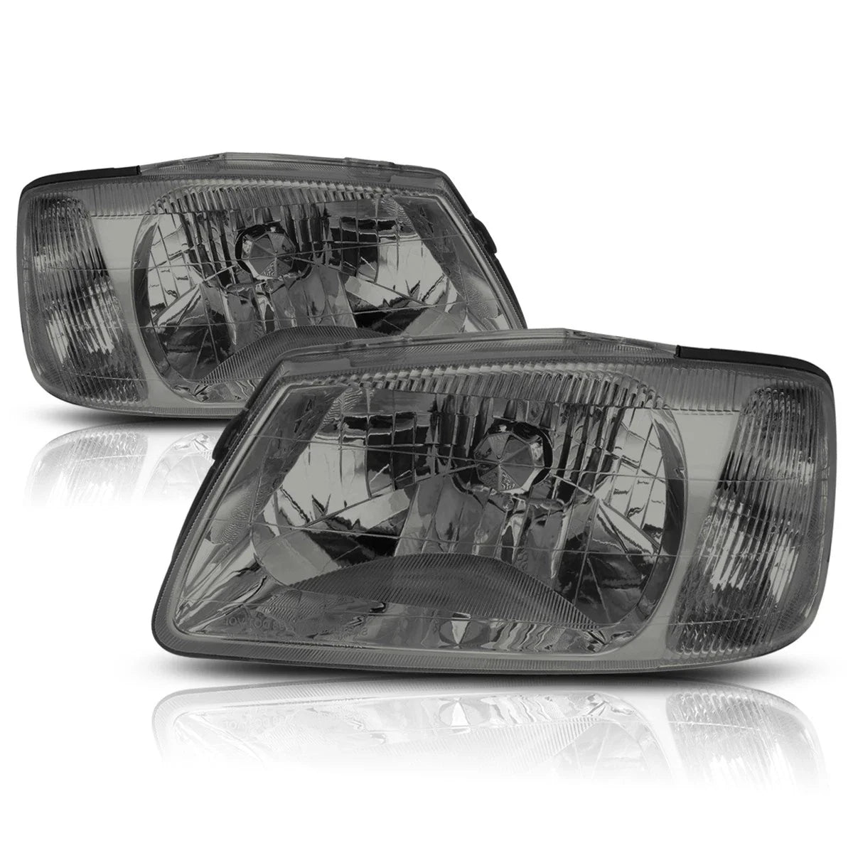 Headlight Replacement Pair for Hyundai Accent (2000–2002) - Smoked Housing